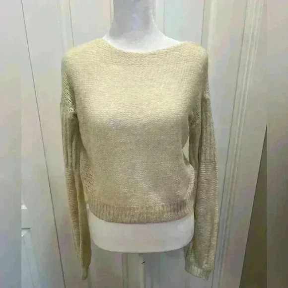 Melrose size small sweater cream open knit - Picture 1 of 7